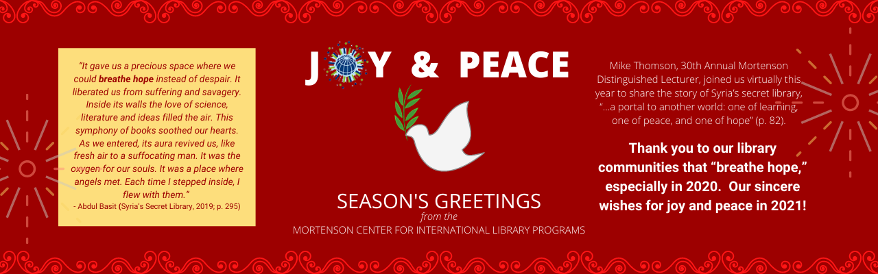 2020-21 Season’s Greetings from the Mortenson Center!
